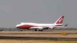 The Colorado Springs-based B747-400 Global SuperTanker carries 18,600 gallons of flame retardant while traveling more than 600 mph. It was sent to Brazil to battle the wildfires ravaging the Amazon rainforest.