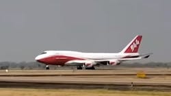 The Colorado Springs-based B747-400 Global SuperTanker carries 18,600 gallons of flame retardant while traveling more than 600 mph. It was sent to Brazil to battle the wildfires ravaging the Amazon rainforest. The Colorado Springs-based B747-400 Global SuperTanker carries 18,600 gallons of flame retardant while traveling more than 600 mph. It was sent to Brazil to battle the wildfires ravaging the Amazon rainforest.