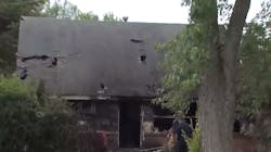 A Columbus, OH, firefighter suffered a back injury while battling a house fire Monday that also sent a resident to the hospital in critical condition with burns. A Columbus, OH, firefighter suffered a back injury while battling a house fire Monday that also sent a resident to the hospital in critical condition with burns.