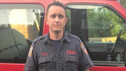 FDNY firefighter Matthew Clinton saved a 4-year-old boy sitting in a hot, locked car in a shopping center parking lot Thursday. FDNY firefighter Matthew Clinton saved a 4-year-old boy sitting in a hot, locked car in a shopping center parking lot Thursday.