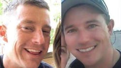 Various agencies and volunteers have continued to search for Jacksonville, FL, engineer Brian Mcluney (left) and Fairfax County, VA, firefighter Justin Walker, who went out on a boat Friday off Port Canaveral and did not return.