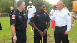 Mobile, AL, firefighters and officials took the first swings Tuesday to demolish the department's Fire Station No. 18.