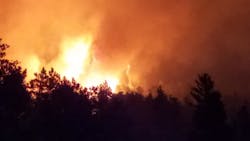 The 5.000-acre North Hillls wildfire near Helena, MT, caused the evacuations of nearly 500 homes in the area as firefighters fought the blaze for almost a week. The 5.000-acre North Hillls wildfire near Helena, MT, caused the evacuations of nearly 500 homes in the area as firefighters fought the blaze for almost a week.
