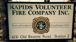 Rapids Volunteer Fire Co Sign (ny)