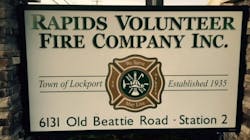 Rapids Volunteer Fire Co Sign (ny)