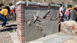 A brick and stone memorial honoring the crew of the Tanker 130, which crashed while battling 2002 Cannon Fire in Walker, Mono County, CA. A brick and stone memorial honoring the crew of the Tanker 130, which crashed while battling 2002 Cannon Fire in Walker, Mono County, CA.