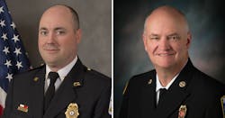 The International Association of Fire Chiefs (IAFC), in partnership with Pierce Manufacturing, announced the 2019 winners of the annual “IAFC Fire Chief of the Year” awards at Fire-Rescue International (FRI) in Atlanta, GA. Volunteer Fire Chief, John Morrison, of the Vienna Volunteer Fire Department in Vienna, Virginia, (left) and career Fire Chief, James Clack, of the Ankeny Fire Department in Ankeny, Iowa, (right) are this year’s honorees. The International Association of Fire Chiefs (IAFC), in partnership with Pierce Manufacturing, announced the 2019 winners of the annual “IAFC Fire Chief of the Year” awards at Fire-Rescue International (FRI) in Atlanta, GA. Volunteer Fire Chief, John Morrison, of the Vienna Volunteer Fire Department in Vienna, Virginia, (left) and career Fire Chief, James Clack, of the Ankeny Fire Department in Ankeny, Iowa, (right) are this year’s honorees.