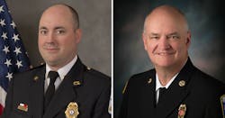 Chief John Morrison (l.) and Chief James Clack are this year&rsquo;s recipients of the Fire Chief of the Year Awards.