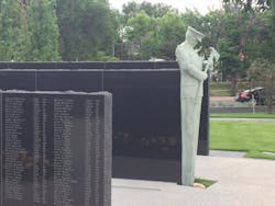 Blank walls at the IAFF Memorial waiting to receive the names of firefighters. Blank walls at the IAFF Memorial waiting to receive the names of firefighters.