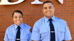 FDNY probationary firefighters Rebecca and Marc Asaro, whose father, Carl Asaro of Engine 54, died on Sept. 11, 2001.