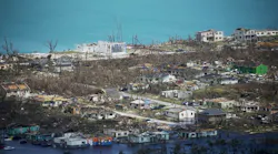 Extensive damage from Hurricane Dorian can be seen in this aerial photo shot Wednesday over the Island of Abaco, Bahamas.