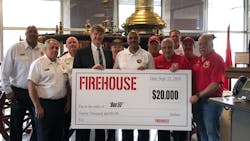 Nashville Fire Department Director Chief Williams Swann with Endeavor Business Media CEO Chris Ferrell with Nashville FD command staff, and Box 55 President Buck Dozier and Box 55 members. Nashville Fire Department Director Chief Williams Swann with Endeavor Business Media CEO Chris Ferrell with Nashville FD command staff, and Box 55 President Buck Dozier and Box 55 members.