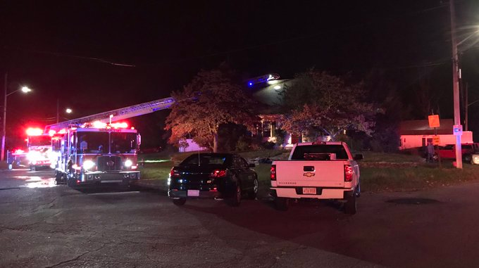 The son of a Brockton, MA, homeowner helped firefighters by using swimming pool water to keep a kitchen fire from spreading Monday.