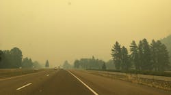 The Milepost 97 wildfire, south of Canyonville, OR, began from an illegal campfire July 24. So far, it's been the largest wildfire in the state this season. The Milepost 97 wildfire, south of Canyonville, OR, began from an illegal campfire July 24. So far, it's been the largest wildfire in the state this season.