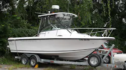 The Erie Bureau of Fire recently received this 27-foot, 2005 power boat. The boat will be used primarily by the bureau's dive team.