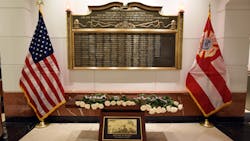FDNY's 9/11 Memorial Wall. The department added 22 names to the wall last week. FDNY's 9/11 Memorial Wall. The department added 22 names to the wall last week.