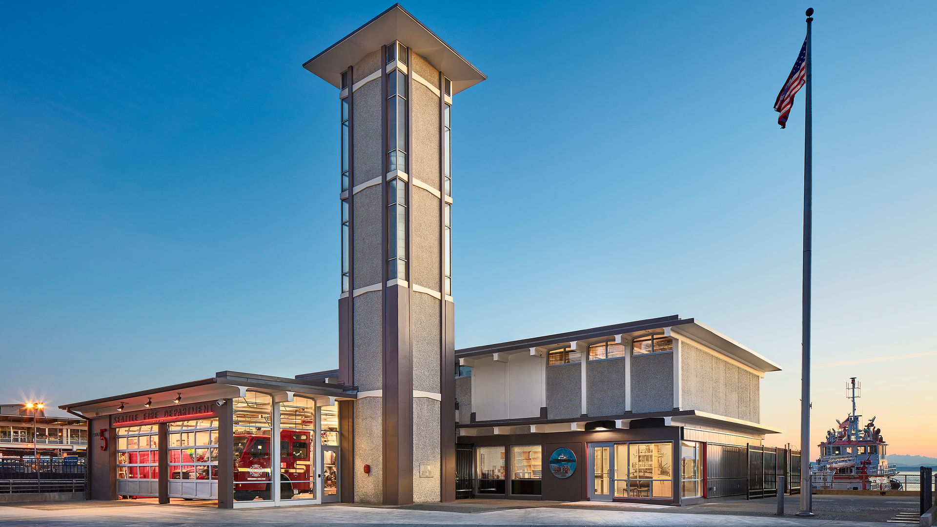 Fire Station5 Exterior Dusk 5d8a962b73248