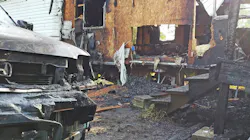 The heat from a fatal Jacksonville, FL, mobile home fire also melted the front of a car Monday night.
