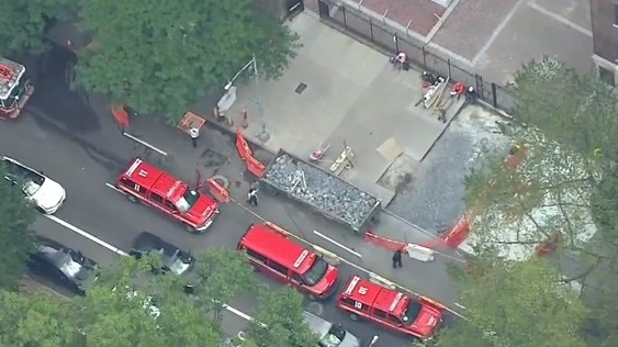 FDNY firefighters evacuated three floors of the Mount Sinai School of Medicine on Manhattan's Upper East Side on Wednesday after a hazardous and flammable substance used in chemical testing spilled.