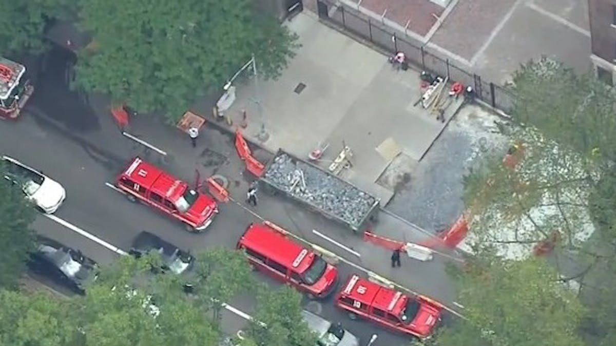 FDNY firefighters evacuated three floors of the Mount Sinai School of Medicine on Manhattan&apos;s Upper East Side on Wednesday after a hazardous and flammable substance used in chemical testing spilled.