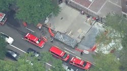 FDNY firefighters evacuated three floors of the Mount Sinai School of Medicine on Manhattan's Upper East Side on Wednesday after a hazardous and flammable substance used in chemical testing spilled. FDNY firefighters evacuated three floors of the Mount Sinai School of Medicine on Manhattan's Upper East Side on Wednesday after a hazardous and flammable substance used in chemical testing spilled.