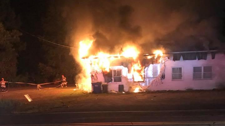 An unidentified Potomac Heights, MD, firefighter suffered a medical emergency while working at an apartment fire early Sunday.