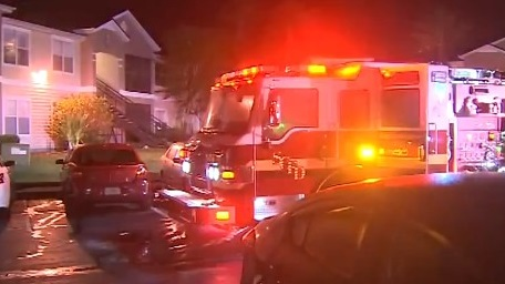 Seminole County, FL, firefighters rescued a man from a burning apartment in Casselberry early Tuesday.