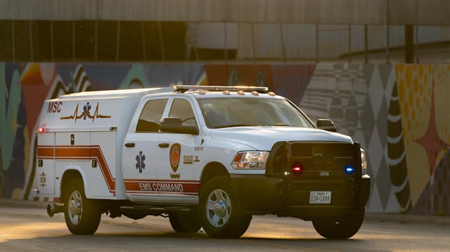 Pictured here is one of the six medical officer (MOF) supervisor vehicles that carries whole blood. The other two units are on medical special operations ambulances.