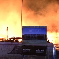 Firefighters tackled a massive fire early Thursday at an Austin, TX, apartment complex under construction. No injuries were reported.