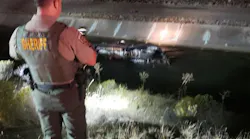 Benton County, WA, Fire District 2 firefighters rescued a driver early Saturday from cold, fast-moving waters after a two-vehicle crash sent his truck into an irrigation canal.