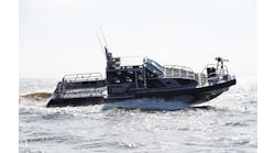 A Metal Shark 45 Defiant patrol vessel, similar to the vessels being built for the Peruvian Navy at Metal Shark&rsquo;s Jeanerette, Louisiana USA production facility.