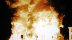 Firefighters were told by dispatch not to put water on the fire and the phosphorus was allowed to burn, engulfing the truck. (Courtesy Gettysburg Fire Department). Firefighters were told by dispatch not to put water on the fire and the phosphorus was allowed to burn, engulfing the truck. (Courtesy Gettysburg Fire Department).
