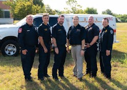 Picture here is the whole blood team: From left to right: Lt Michael Mumme (special operations), Lt William Bullock (lead blood operations for SAFD), Dr. C. J. Winckler (lead blood medical and deputy medical director), Dr. David Miramontes (medical director), Division Chief Michael Stringfellow (Chief of EMS and lead command level blood operations) and Lt. Joshua Frandsen (special operations). Picture here is the whole blood team: From left to right: Lt Michael Mumme (special operations), Lt William Bullock (lead blood operations for SAFD), Dr. C. J. Winckler (lead blood medical and deputy medical director), Dr. David Miramontes (medical director), Division Chief Michael Stringfellow (Chief of EMS and lead command level blood operations) and Lt. Joshua Frandsen (special operations).