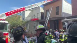 Four people were injured in a Brooklyn house explosion Monday
