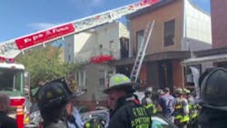 Four people were injured in a Brooklyn house explosion Monday