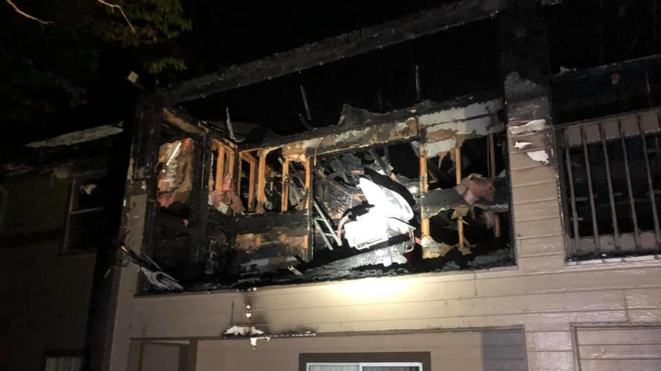 Chattanooga, TN, firefighters battled a two-alarm fire at an apartment complex Monday.