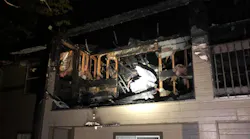 Chattanooga, TN, firefighters battled a two-alarm fire at an apartment complex Monday.