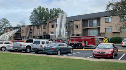 More than 40 Columbia, SC, firefighters battled a two-alarm apartment complex blaze Monday.