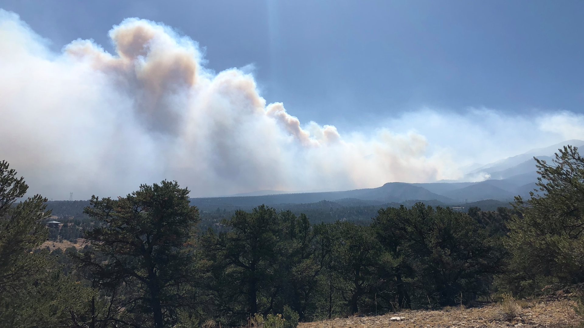 U.S. Forest Service officials pulled back more than 750 firefighters Sunday after the Decker wildfire just south of Salida, CO, flared up.