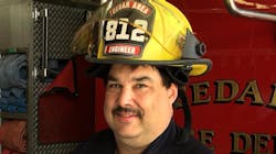 Cedar, MI, Area Fire and Rescue firefighter Herb Sudemann.