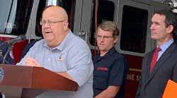 Standing outside the Steelton, PA, Fire Department, Chief Eugene Vance, a volunteer firefighter for nearly 50 years who also serves as the president of Steelton Volunteer Firefighters' Relief Association, said the state aid his department receives will go toward paying for insurance, certifying breathing gear, and engine upkeep.