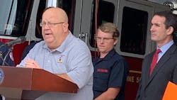 Standing outside the Steelton, PA, Fire Department, Chief Eugene Vance, a volunteer firefighter for nearly 50 years who also serves as the president of Steelton Volunteer Firefighters&apos; Relief Association, said the state aid his department receives will go toward paying for insurance, certifying breathing gear, and engine upkeep.