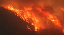 The Saddleridge fire in California's San Fernando Valley has burned through several homes, forcing evacuations.