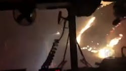 San Francisco firefighters recorded their harrowing journey through the Kincade fire as they cut a path through flames and burning vegetation. San Francisco firefighters recorded their harrowing journey through the Kincade fire as they cut a path through flames and burning vegetation.