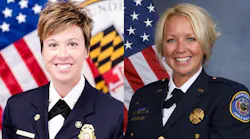 Anne Arundel County Fire Chief Trisha Wolford, left, and Howard County Fire Chief Christine Uhlhorn.