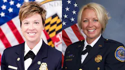 Anne Arundel County Fire Chief Trisha Wolford, left, and Howard County Fire Chief Christine Uhlhorn. Anne Arundel County Fire Chief Trisha Wolford, left, and Howard County Fire Chief Christine Uhlhorn.
