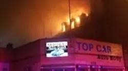 Firefighters battled a three-alarm fire that broke out late Thursday at a historoic mansion in Newark, NJ.