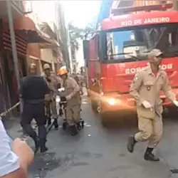 Three firefighters died battling a fire at a large and popular bar in Rio de Janeiro on Friday.