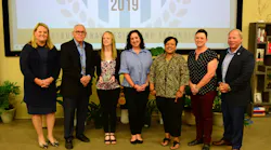 Left to Right: Dayna Fuller, director of instructional design technology; John Willey, Ph.D., dean of faculty development, services and support; Jackie Pica, instructional designer II; Carey Smouse, Blackboard, Inc., account executive; Freda Braddock, Ed.D., program director, behavioral science & orientation; Cheryl Kula, instructional designer II; Kenneth Styron, president, Columbia Southern University.