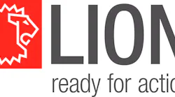Lion Corporate Logo Tagline Red Stamp